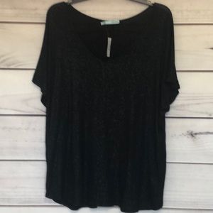NWT Maurice’s Dressy Black Hi-lo Top Sz XL